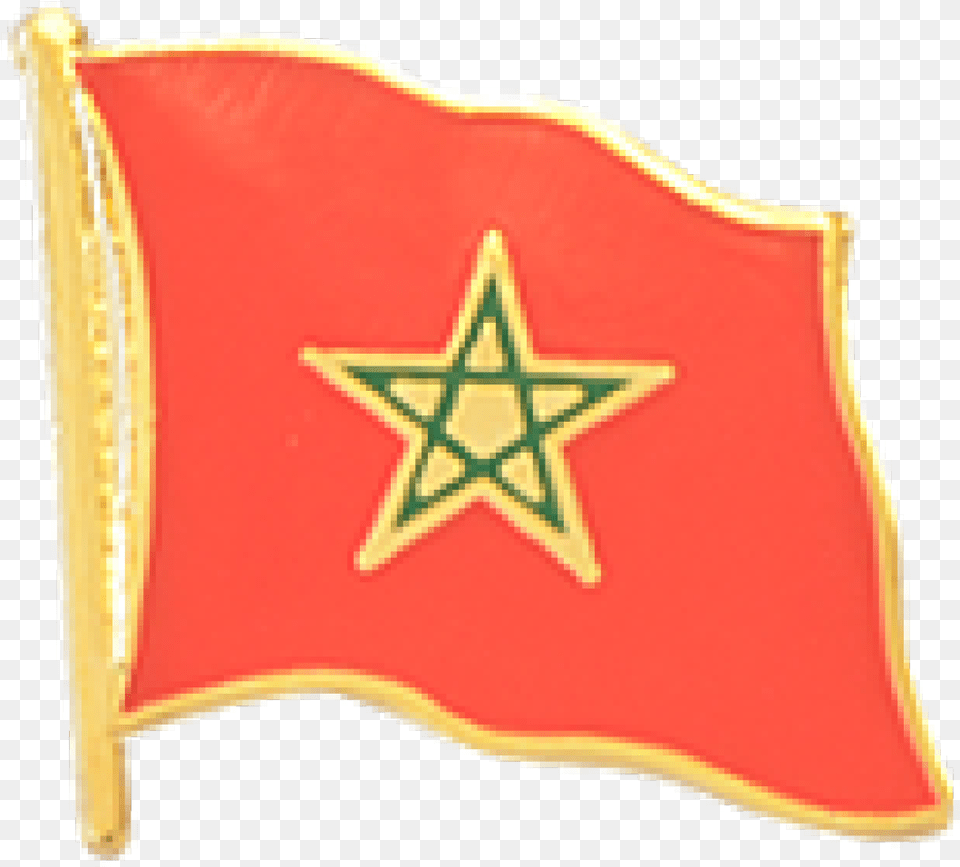 Morocco Flag Pin Badge Drapeau Maroc, Star Symbol, Symbol Png