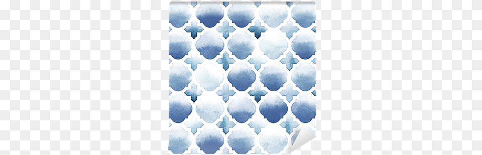 Morrocan Ornament Of Blue Colors On White Background Watercolor Painting, Nature, Outdoors, Snow, Pattern Free Png Download