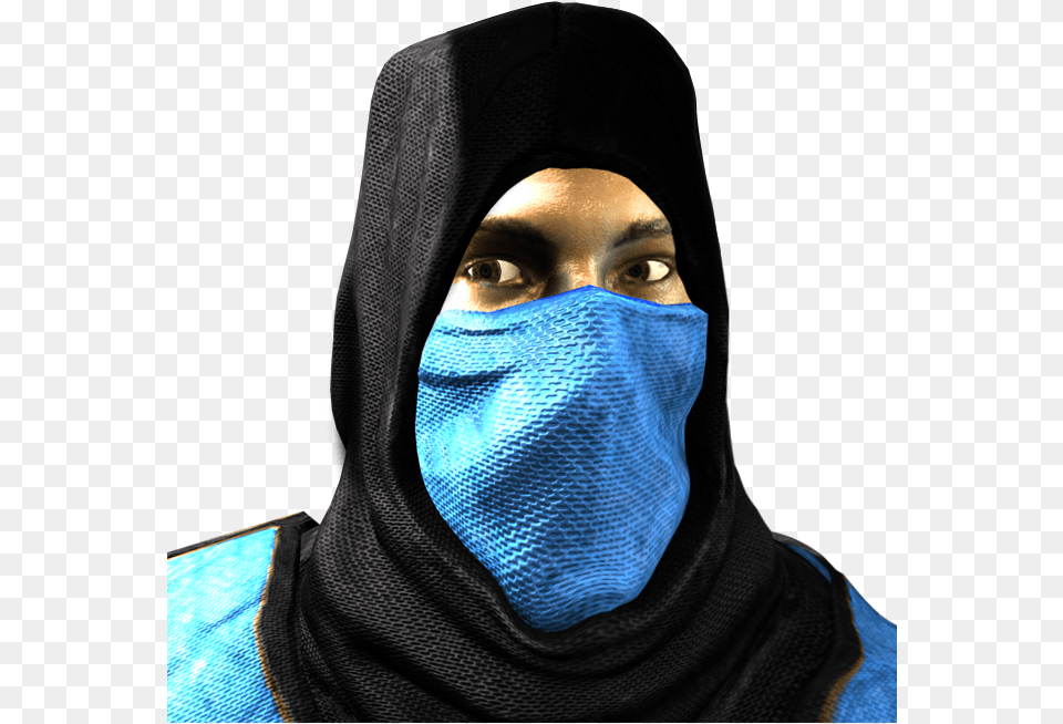 Mortal Kombat 1 Sub Zero Mask, Adult, Female, Person, Woman Png