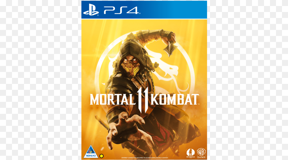 Mortal Kombat 11 Ps4 Cover, Advertisement, Poster, Person, Samurai Png