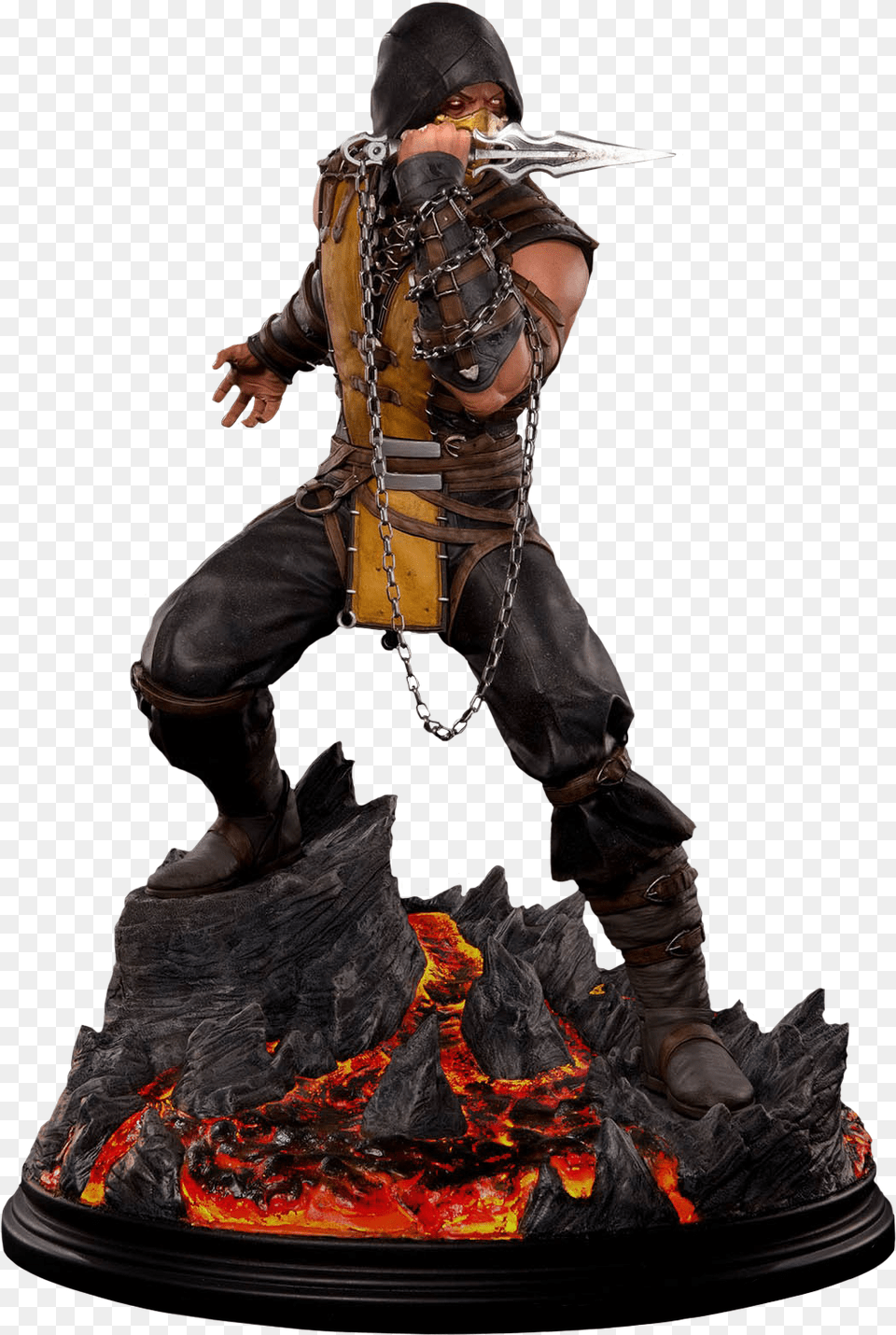 Mortal Kombat 11 Scorpion Statue, Adult, Male, Man, Person Free Png