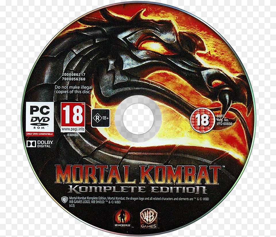 Mortal Kombat, Disk, Dvd Png Image