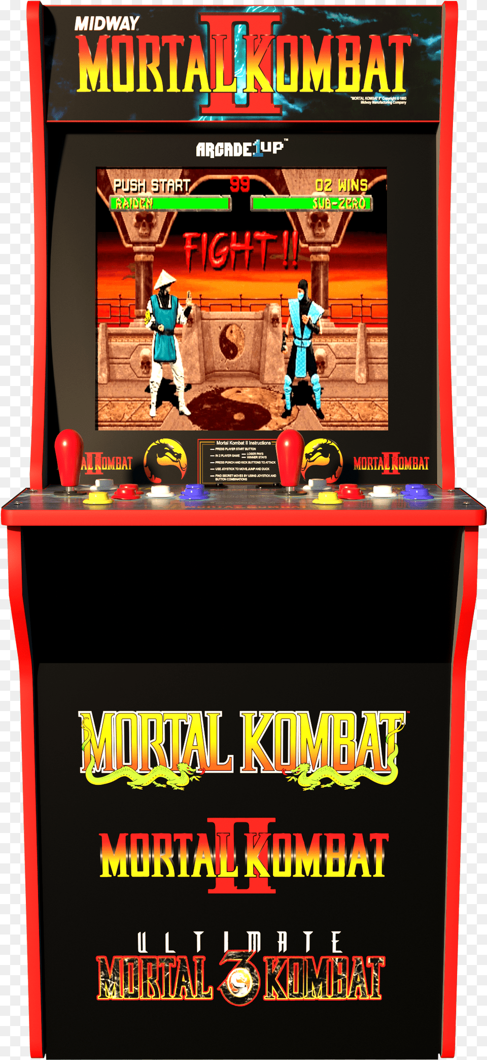 Mortal Kombat Arcade Cabinetclass Lazyload Lazyload Mortal Kombat Arcade 1 Up, Person, Arcade Game Machine, Game Png Image