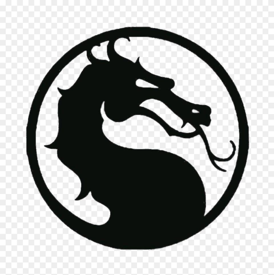 Mortal Kombat Black Dragon Logo, Silhouette Free Png