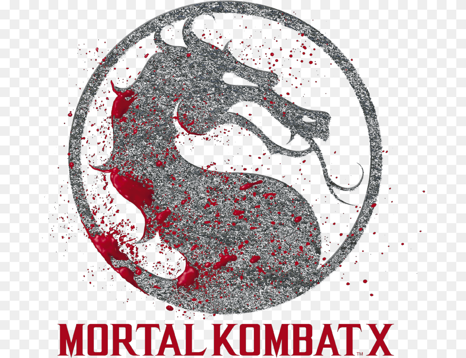Mortal Kombat Bloody Seal Menu0027s Tall Fit T Shirt Mortal Kombat X Logo, Face, Head, Person Free Png Download