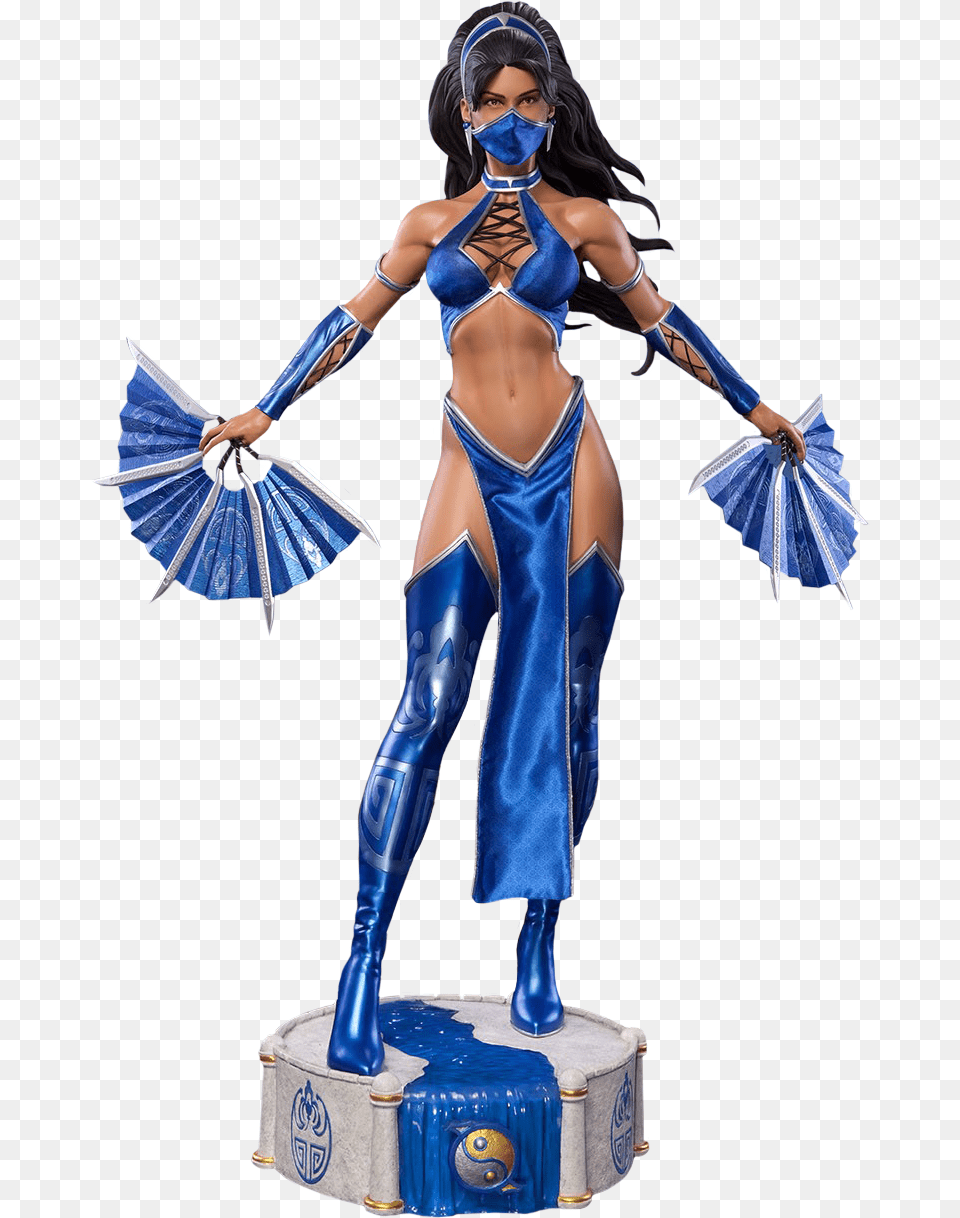 Mortal Kombat Kitana Scale Statue Pop Culture Shock, Clothing, Costume, Person, Adult Free Png Download