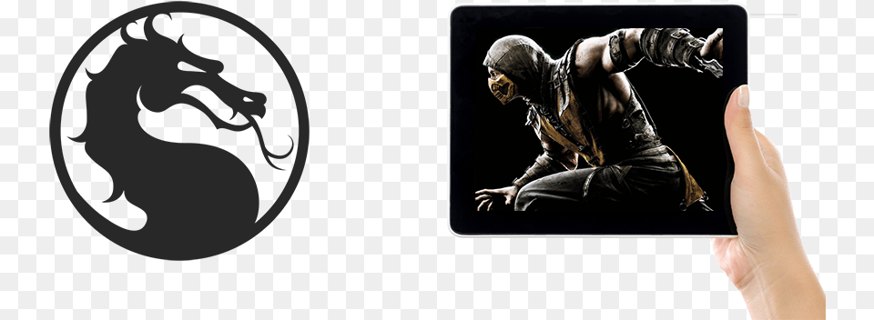 Mortal Kombat Logo Image With Mortal Kombat Logo, Adult, Male, Man, Person Free Png Download