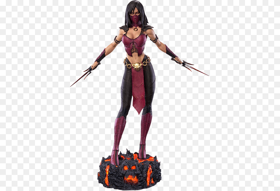 Mortal Kombat Mileena Mkx Statue, Adult, Female, Person, Woman Free Png Download
