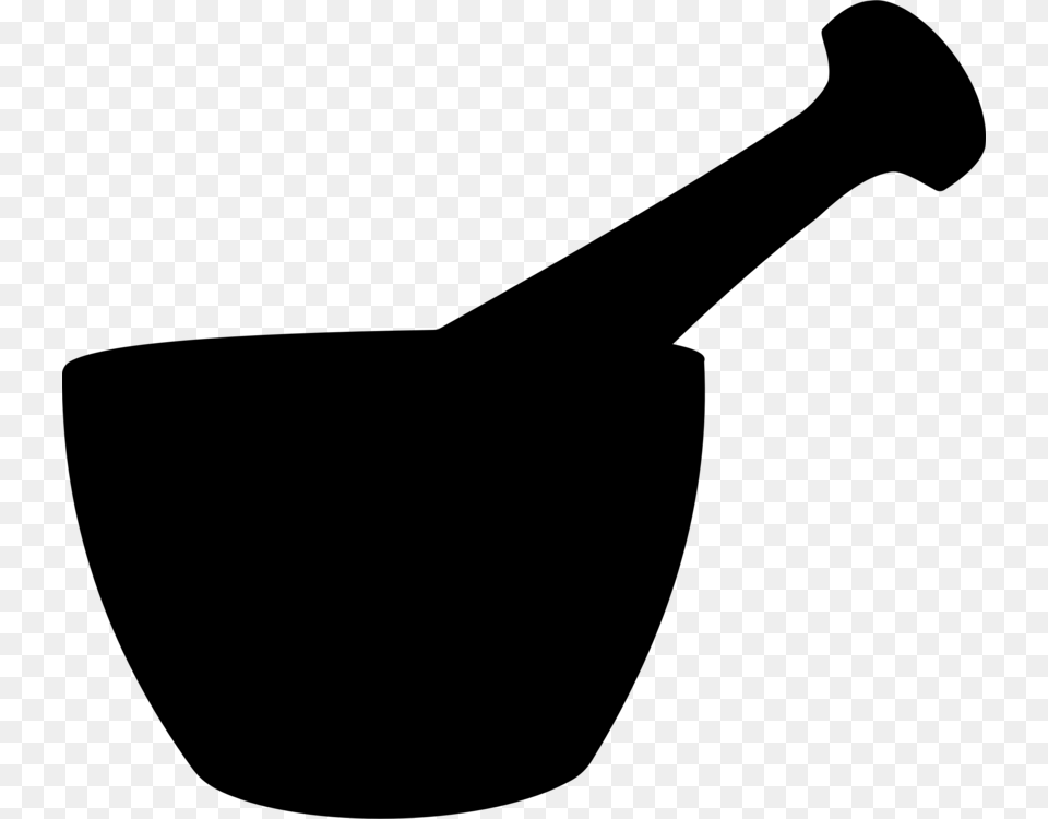 Mortar And Pestle Silhouette Dornillo Drawing, Gray Free Transparent Png
