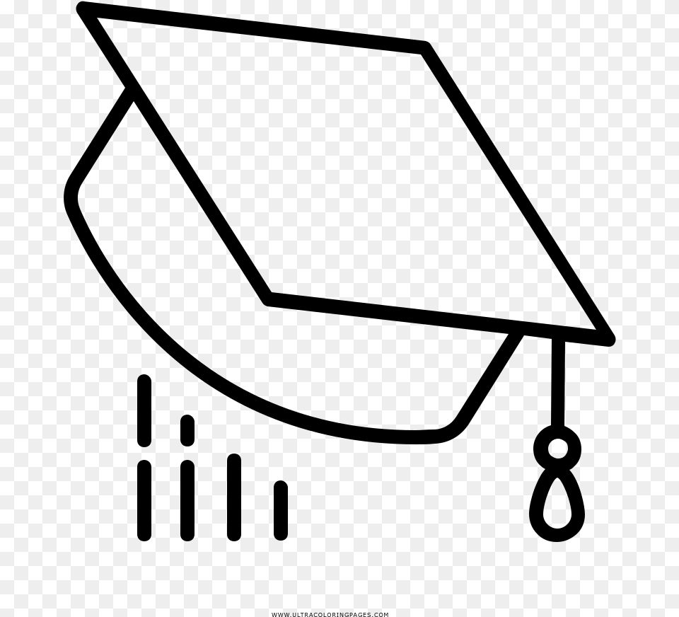 Mortarboard Coloring, Gray Png Image