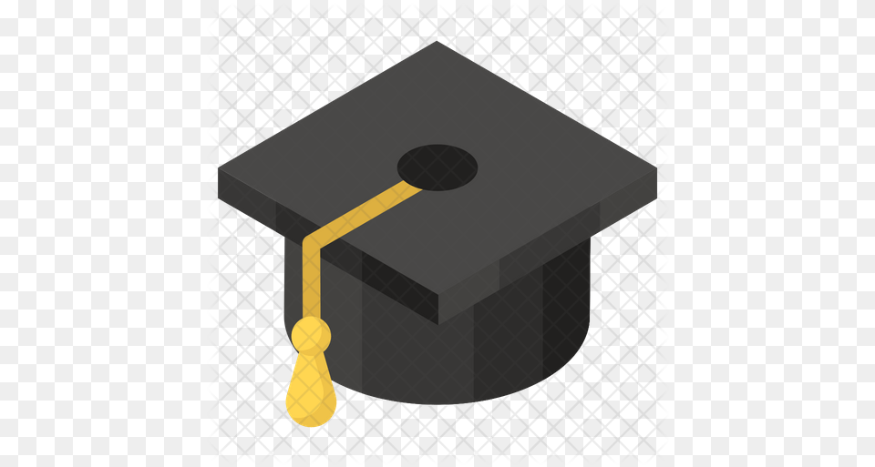 Mortarboard Icon Of Isometric Style Graduation, People, Person Png