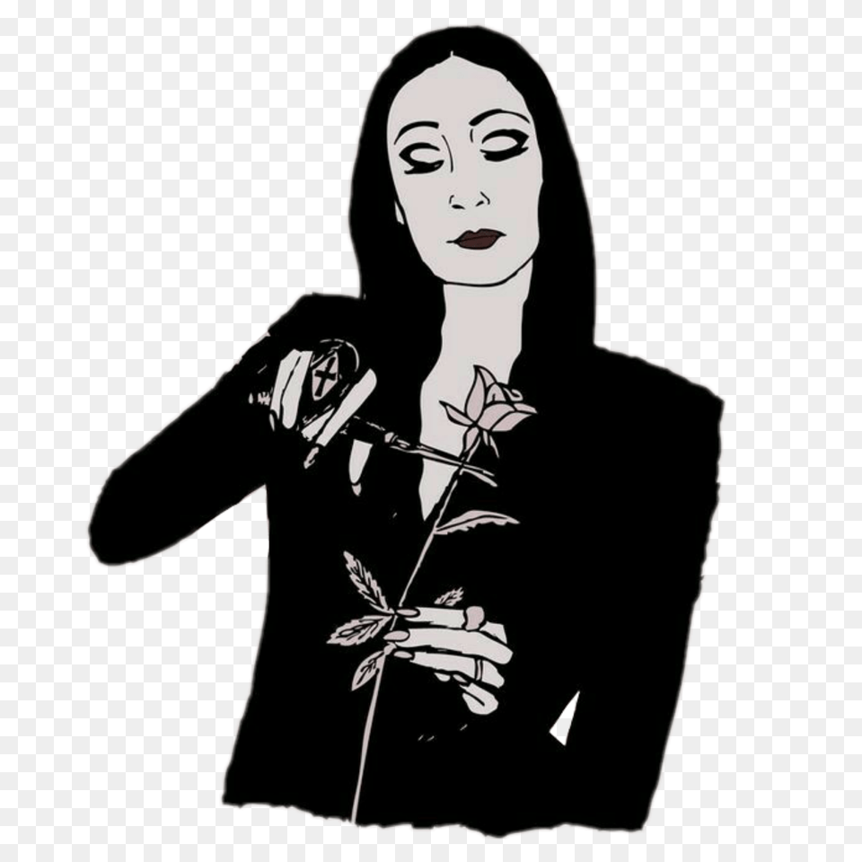 Morticia Addams Addamsfamily Anjelicahuston, Adult, Person, Woman, Female Free Png