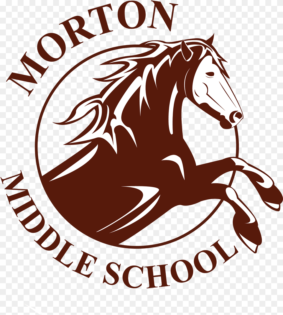 Morton Middle School Logo On Behance Thornliebank Primary School, Animal, Colt Horse, Horse, Mammal Free Png