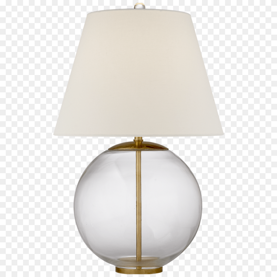 Morton Table Lamp In Clear Glass With Linen Shad Lampshade, Table Lamp Free Png
