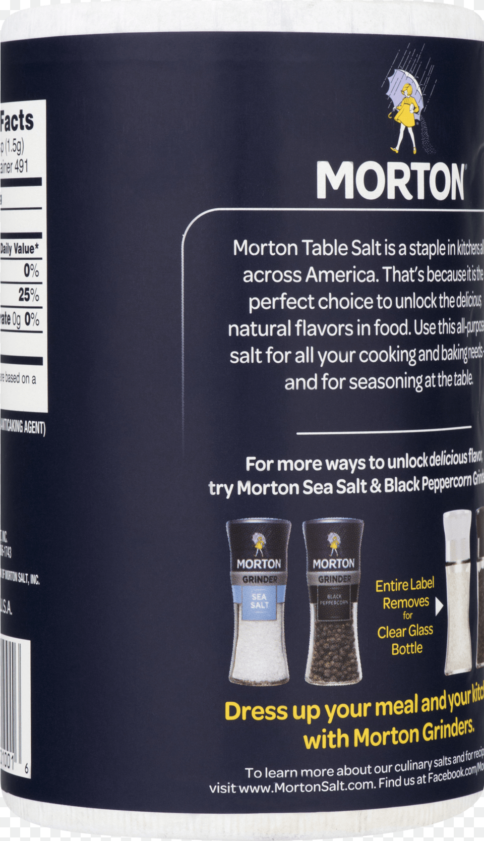 Morton Table Salt All Purpose Non Iodized Salt For Box, Person, Book, Publication, Alcohol Free Png