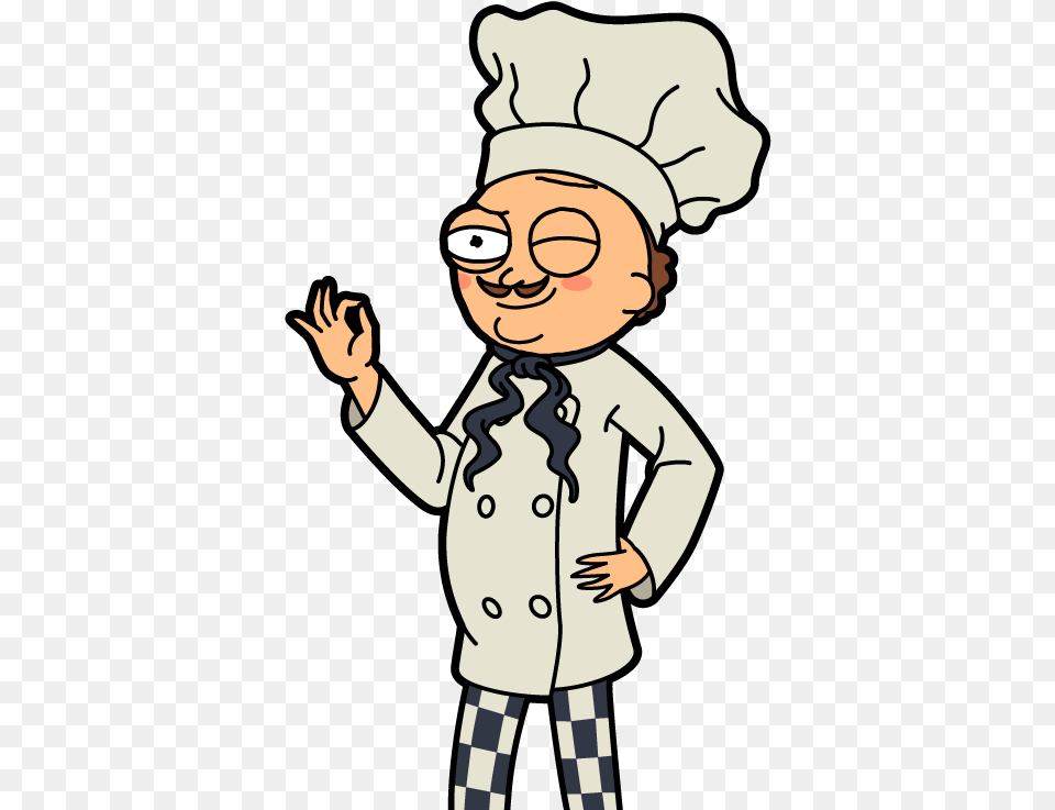 Morty Commis De Cuisine Chief Morty Pocket Morty, Cartoon, Baby, Person, Face Free Png