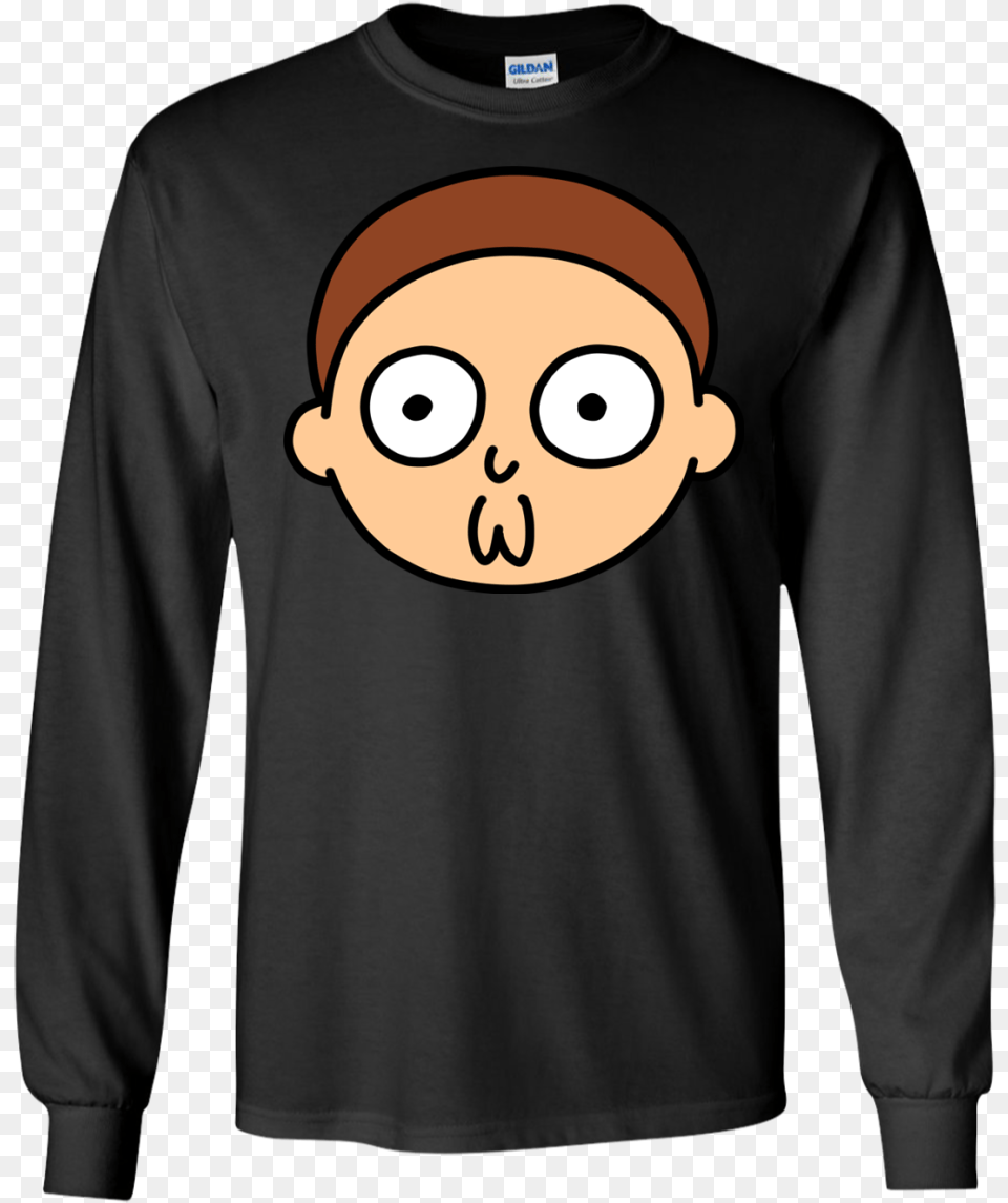 Morty Face Rickauto Shirt Funny Halloween T Shirt, T-shirt, Clothing, Sleeve, Long Sleeve Png