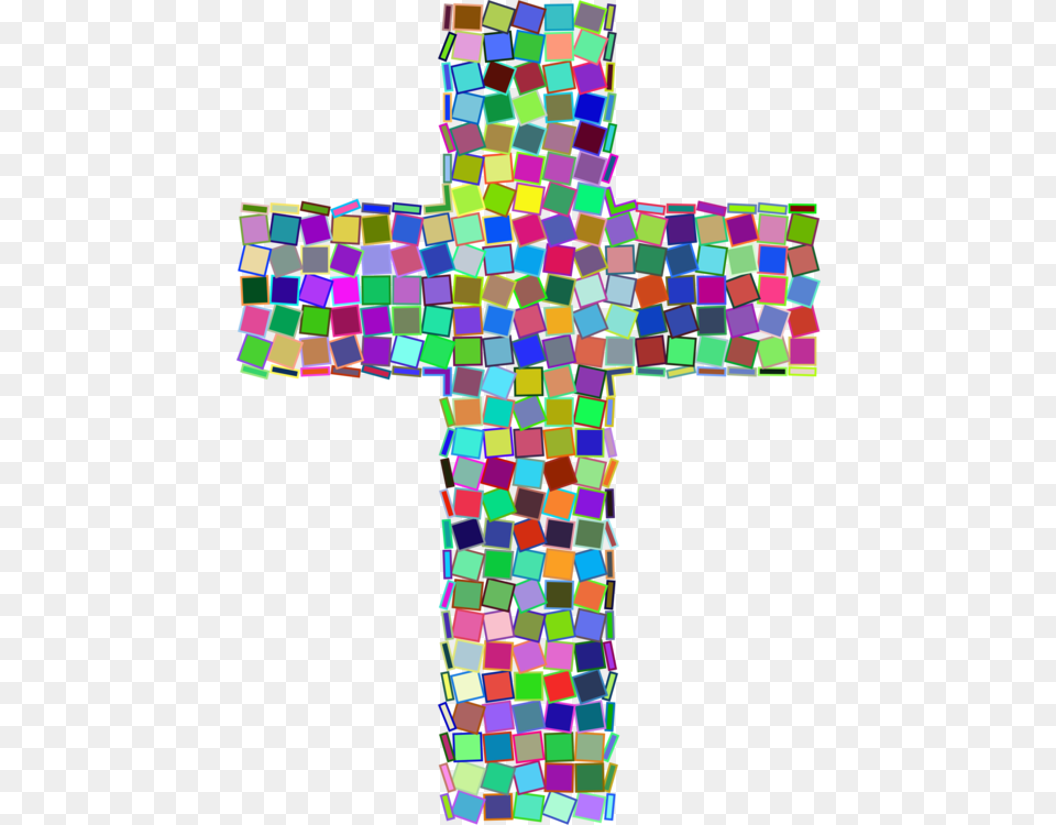 Mosaic Cross Google Search Cross Coloring, Symbol, Art Png