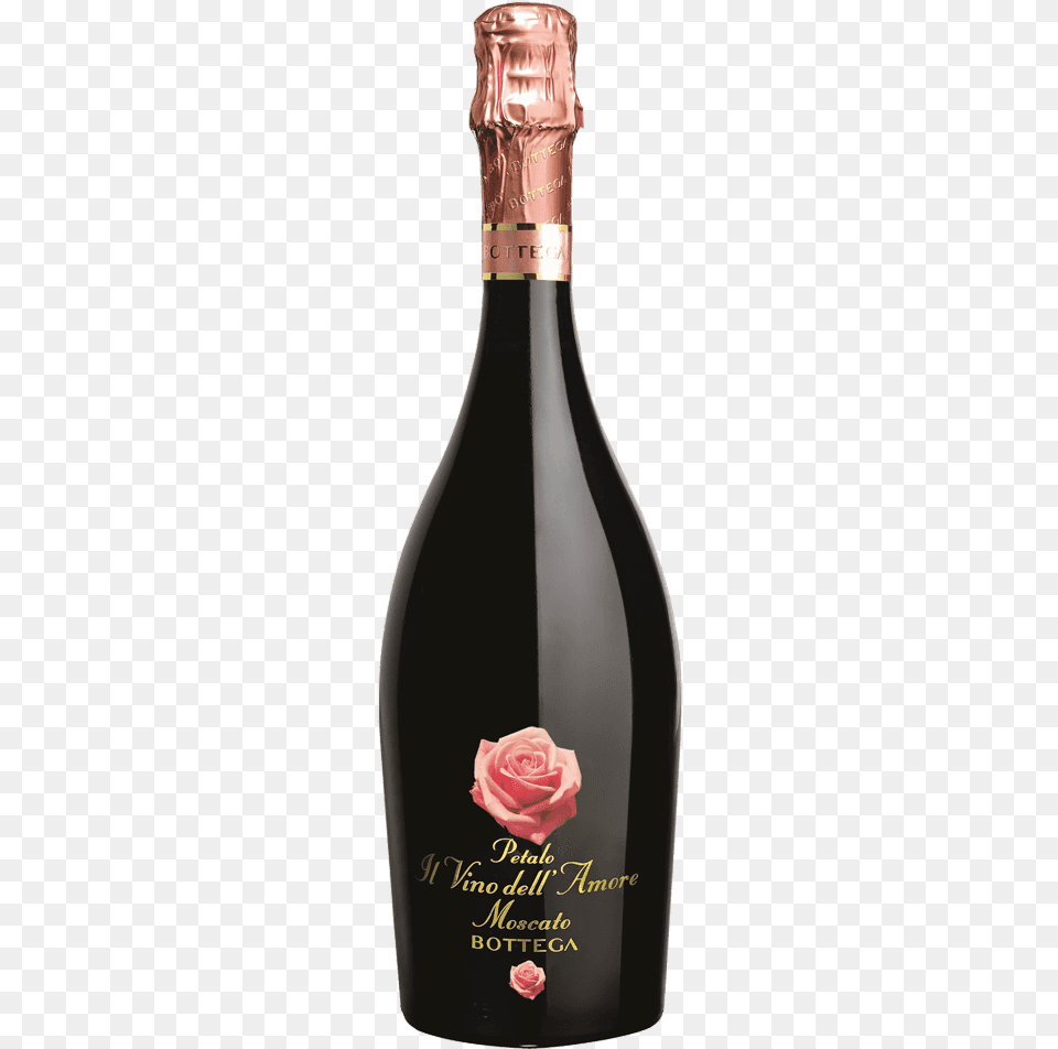 Moscato Wine With Rose On Bottle, Alcohol, Liquor, Beverage, Wine Bottle Free Png Download
