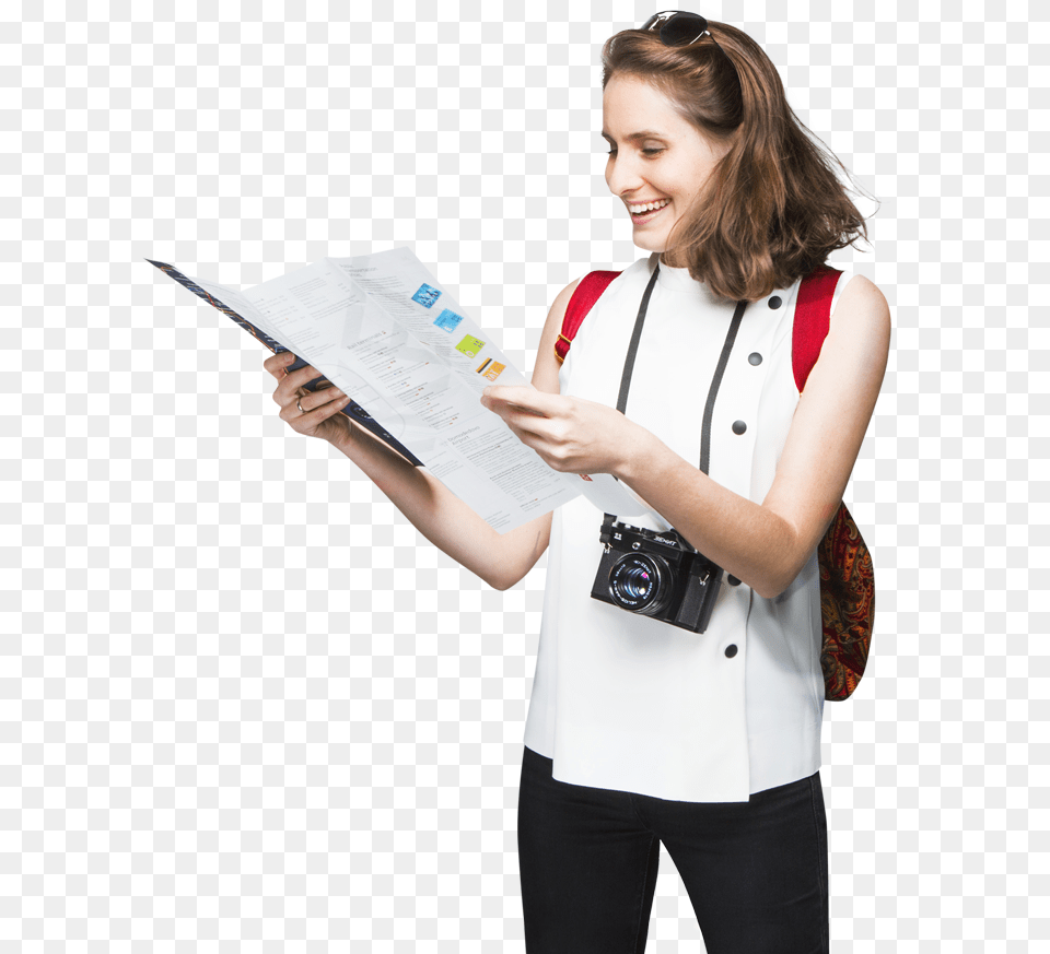 Moscow Transport Booklets Stand Student, Photography, Advertisement, Teen, Female Png