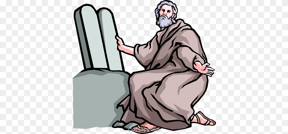 Moses The Ten Commandments Royalty Vector Clip Art, Adult, Male, Man, Person Png