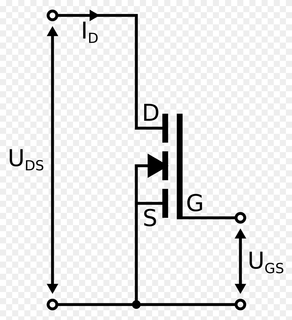 Mosfet N Channel Symbol Clipart, Diagram, Circuit Diagram, Gas Pump, Machine Free Transparent Png