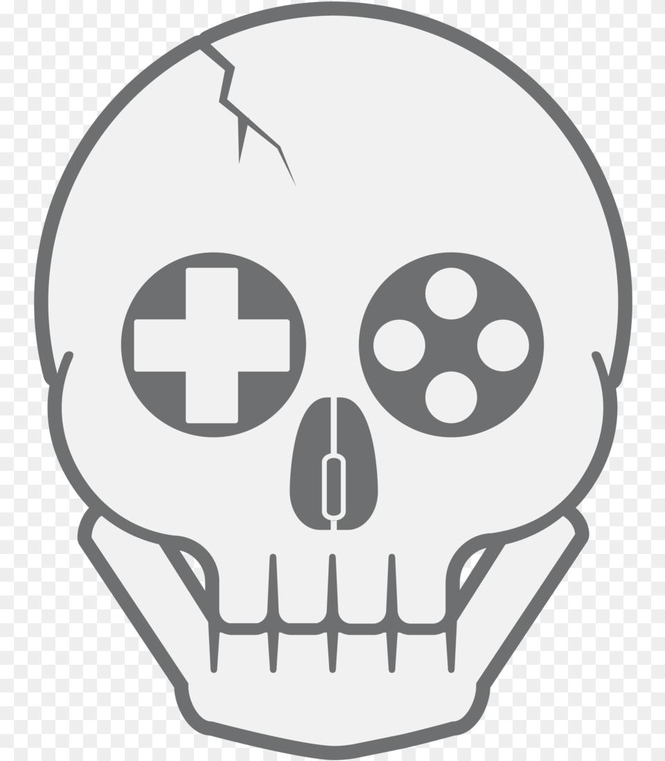 Moshfolio Gaming Skull Outline, Stencil, Clothing, Hardhat, Helmet Free Png