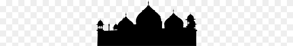 Mosque Black Silhouette, Architecture, Building, Dome Free Png Download