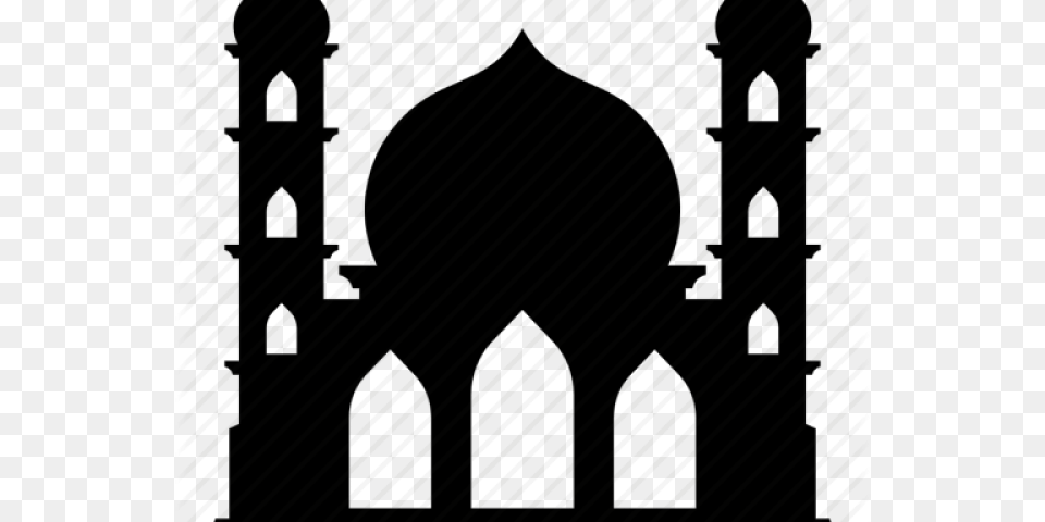 Mosque Clipart Moon Mosque, Silhouette, Architecture, Building, Animal Free Png Download