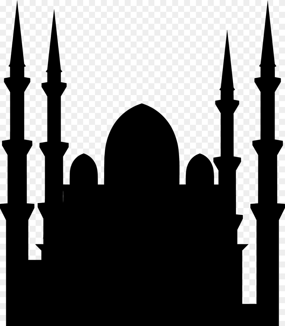 Mosque In Kuantan Silhouette, Architecture, Building, Dome Png Image