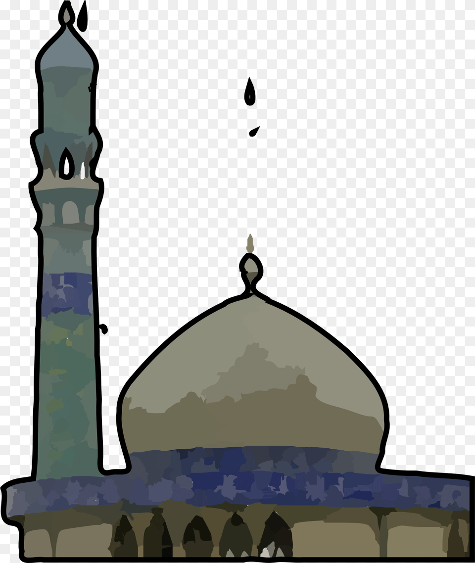 Mosque Islam Drawing Masjid Cartoon, Architecture, Building, Dome, Animal Free Transparent Png