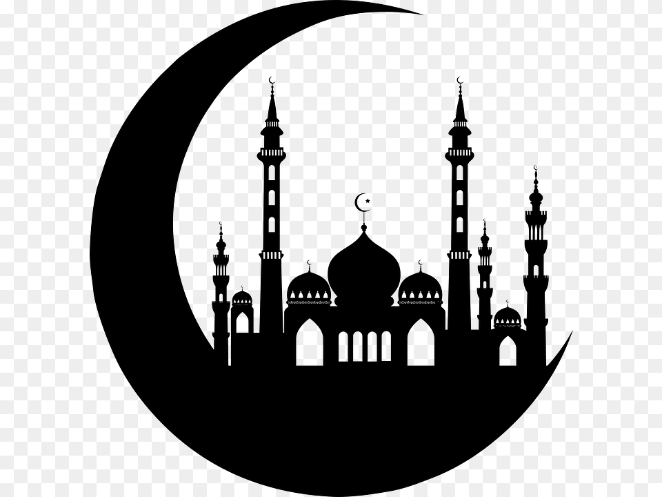 Mosque Moon Icon, Architecture, Building, Dome Free Png Download