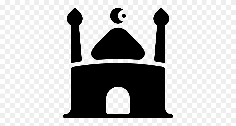 Mosque Religion Islam Icon Of Roundies Solid Icons, Gray Free Png Download