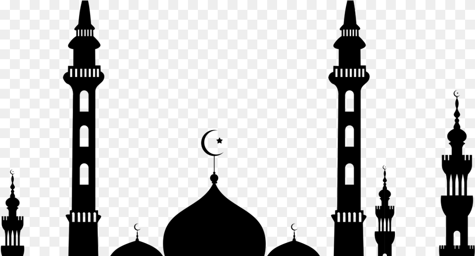 Mosque Silhouette Islam Eid Al Fitr Mosque Clipart Gray Free Transparent Png