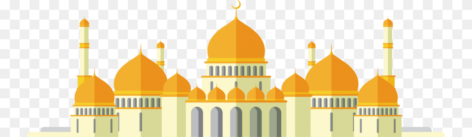 Mosque Vector Images Mosque Vector Yellow, Architecture, Building, Dome Png