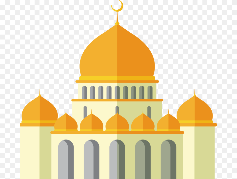 Mosque Vector Mosque, Architecture, Building, Dome Free Png Download
