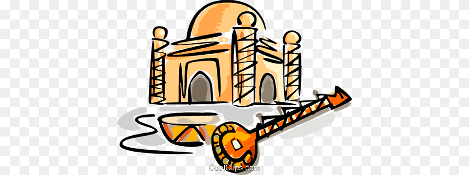 Mosque With Sitar Royalty Vector Clip Art Illustration, Architecture, Building, Dome, Bulldozer Free Png Download