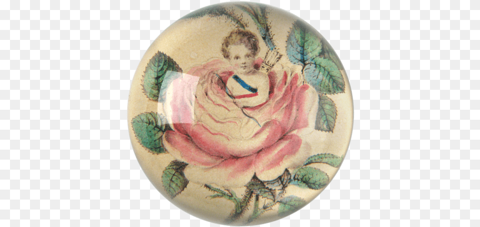 Moss Rose Amp Cupid Plate, Art, Pottery, Dish, Food Free Png