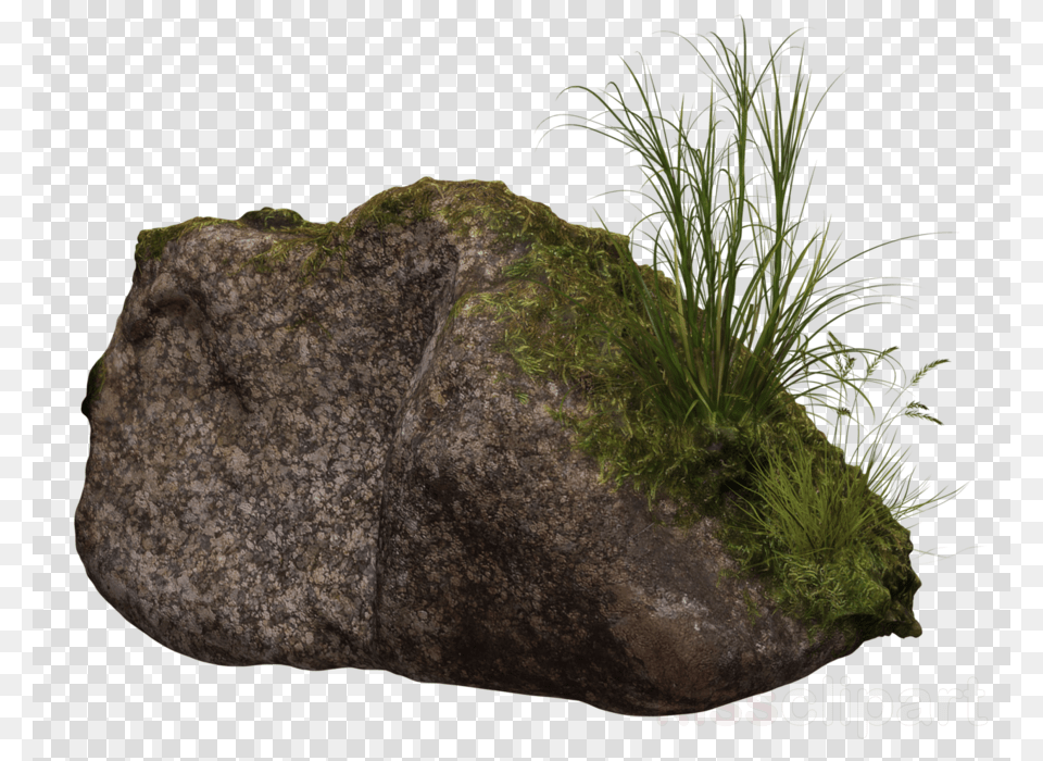 Mossy Rock Clipart Rock Clip Art, Moss, Plant, Grass, Vegetation Free Transparent Png