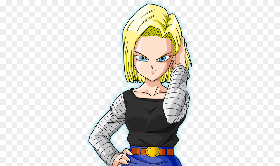 Most Beautiful Dragon Ball Character Android 18, Book, Comics, Publication, Baby Png Image
