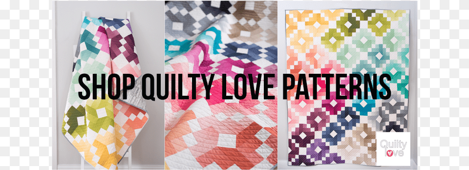 Most Of These Patterns Are Quilty Love Patterns Quilty Love Ombre Gems Quilt Pattern, Home Decor, Patchwork, Blackboard Free Png Download
