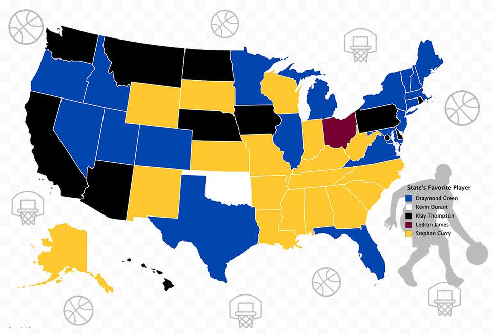 Most Searched Player In The Nba Finals For Each State Its Not, Plot, Chart, Map, Person Png Image