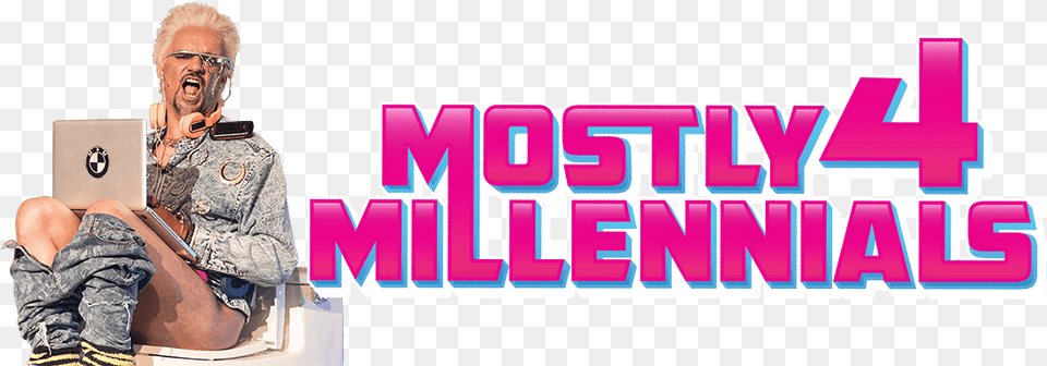Mostly 4 Millennials Logo, Adult, Person, Man, Male Free Png