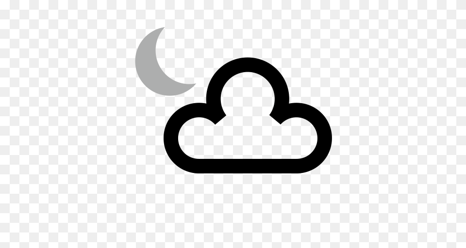 Mostly Cloudy Symbol, Nature, Night, Outdoors, Astronomy Free Png Download