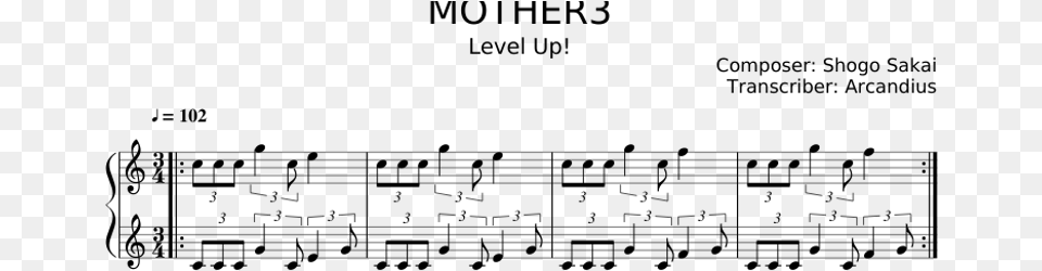 Mother 3 Level Up Document, Gray Free Png