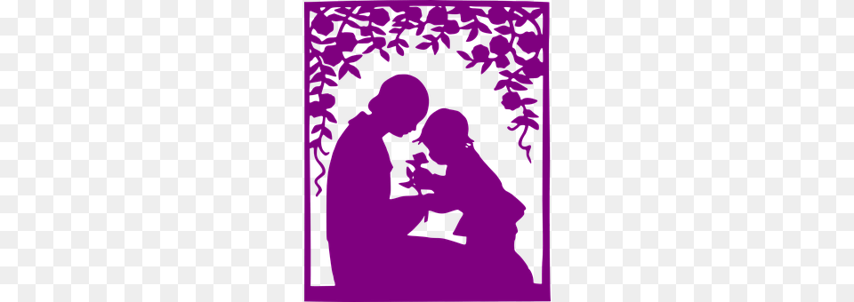 Mother Purple, Person, Kissing, Romantic Free Png Download