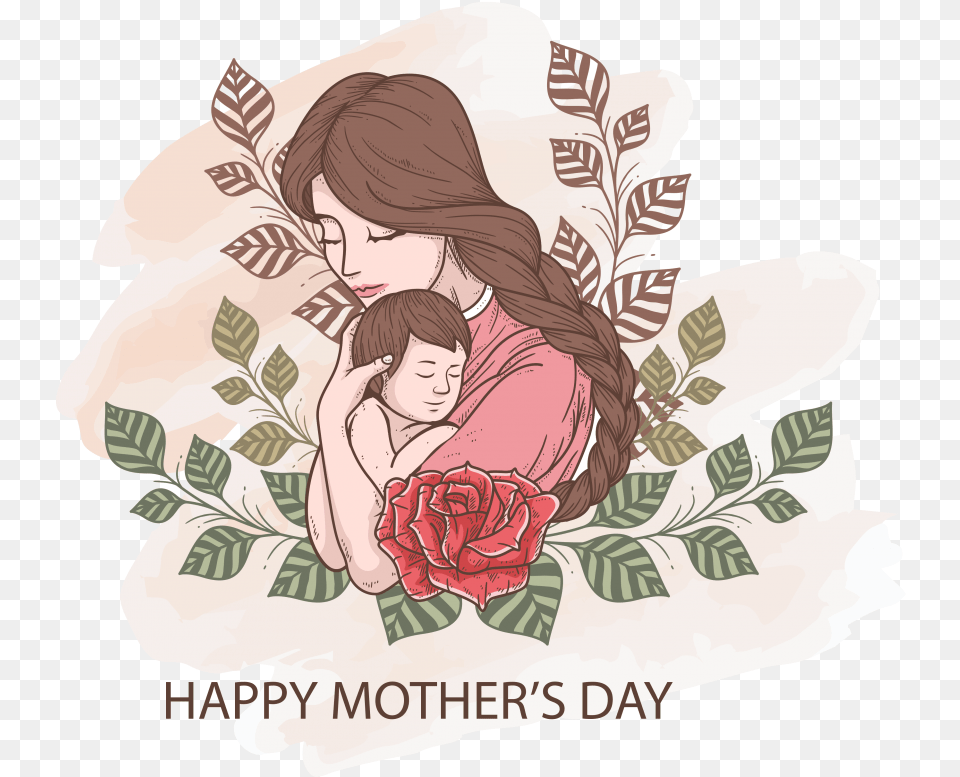Mother And Baby, Graphics, Flower, Plant, Rose Free Png Download