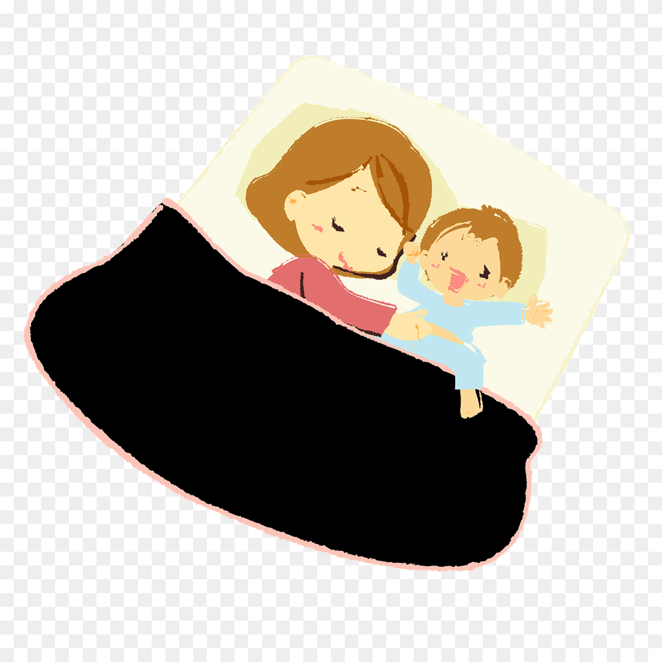 Mother And Baby Are Sleeping Clipart, Clothing, Hat, People, Person Png
