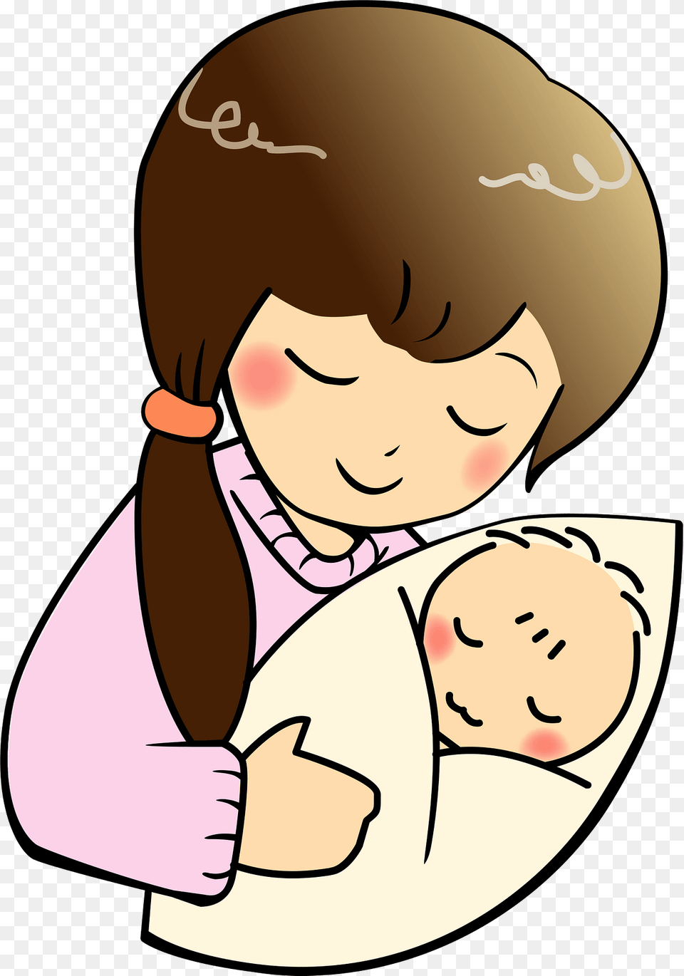 Mother And Baby Are Sleeping Clipart, Person, Face, Head, People Png Image