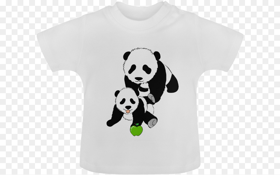 Mother And Baby Panda Baby Classic T Shirt Panda, Clothing, T-shirt, Animal, Bear Free Png Download